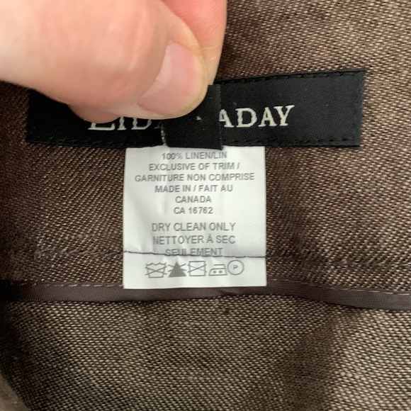 EUC Lida Baday chocolate brown wide leg 100% linen suit. - Picture 14 of 15